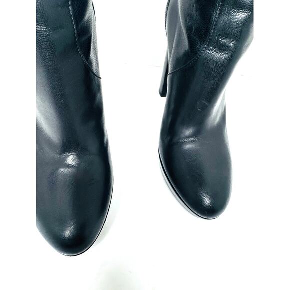 Gucci Black Leather Tall High Heel Platform knee high Boots Designer sz EU 39.5 - Picture 11 of 12